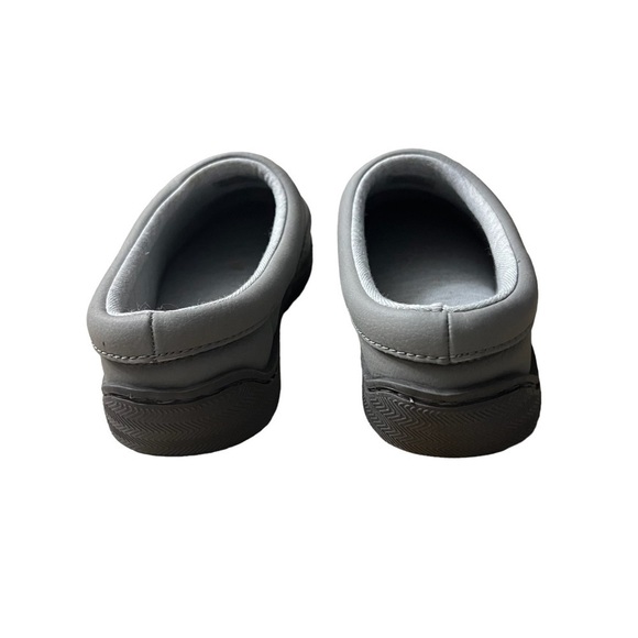 MY SLIPPERS from My Pillow Leather Gray Mule Slippers Size 9 - Picture 7 of 10